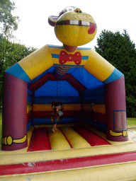 Max on a bouncy castle at the large playground at Zoo Veldhoven