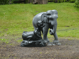 Statues of Donald Duck and an Elephant at Zoo Veldhoven