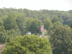 Parking lot of Pavilion De Posbank on the east side of the Posbank hill, viewed from the top