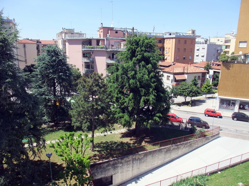 View from the window in our room in Hotel Adria in Mestre