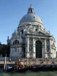 The Santa Maria della Salute church and gondolas, viewed from the Canal Grande ferry