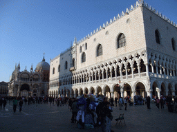 The Piazzetta San Marco square with the Basilica di San Marco church and the Palazzo Ducale palace
