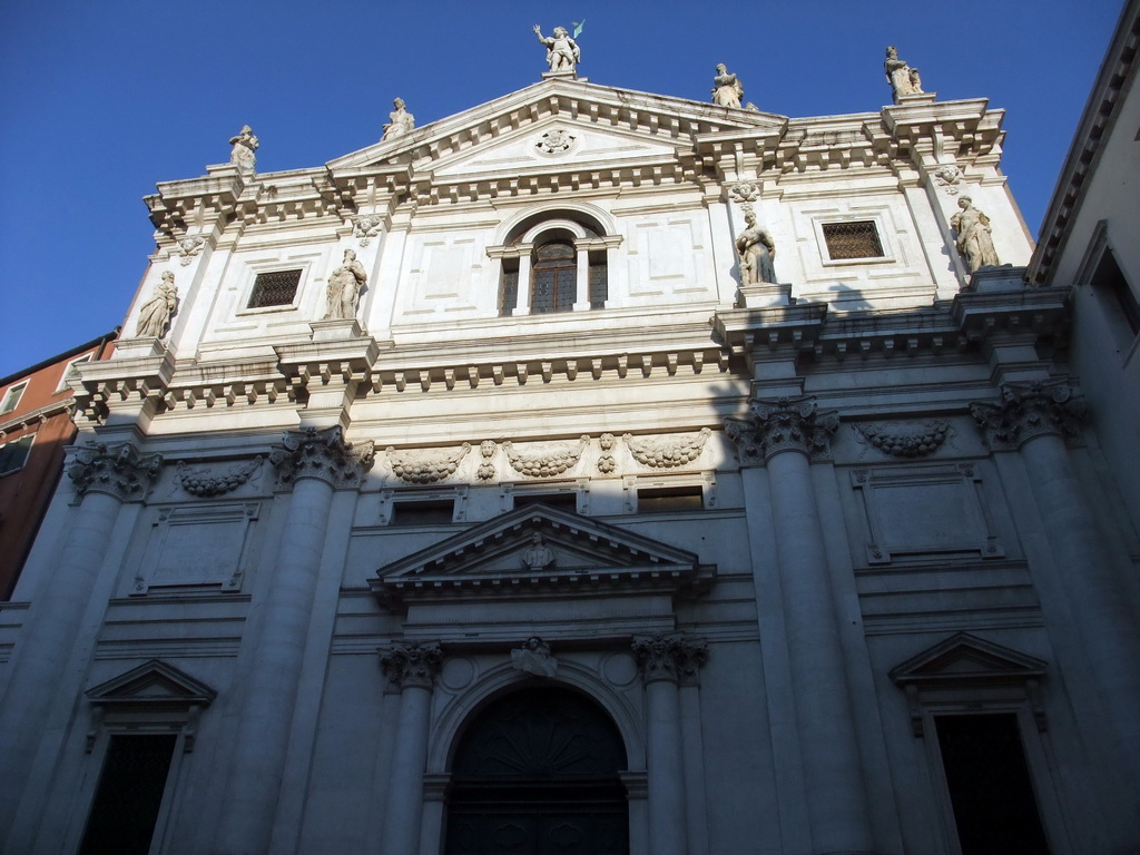 Facade of the Chiesa di San Salvador church at the Campo San Salvador square