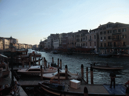 Boats in the Canal Grande, viewed from the south side of the Ponte di Rialto bridge