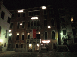 The Campiello Querini Stampalia square with the front of the Fondazione Querini Stampalia building, by night