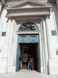Front entrance of the Chiesa di San Rocco church at the Campo San Rocco square