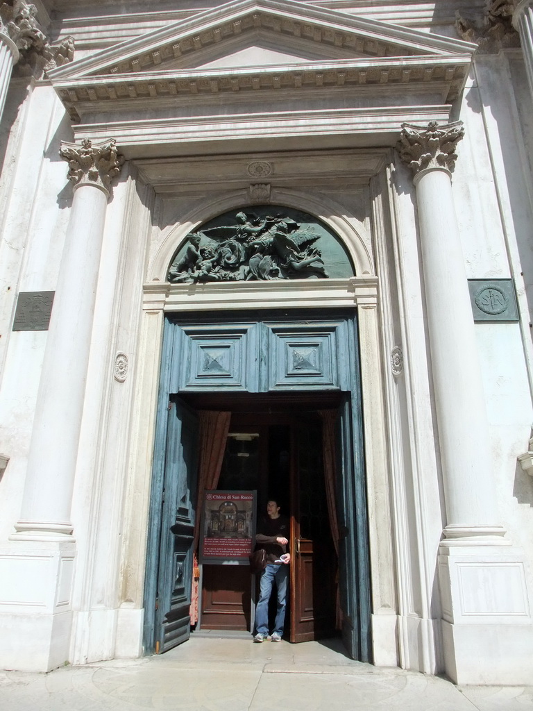 Front entrance of the Chiesa di San Rocco church at the Campo San Rocco square