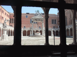 Inner square of the Archivio di Stato building, viewed from the Basilica di Santa Maria Gloriosa dei Frari church