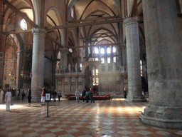 Nave and choir of the Basilica di Santa Maria Gloriosa dei Frari church