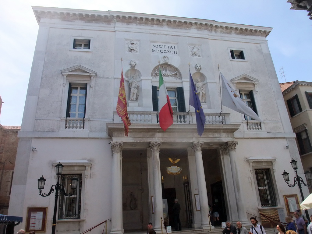 Front of the Teatro la Fenice theatre at the Campo San Fantin square