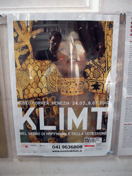 Poster of the exhibition on Gustav Klimt at the Museo Correr museum at the Napoleonic Wing of the Procuraties building
