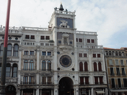 Facade of the Clock Tower at the Piazza San Marco square