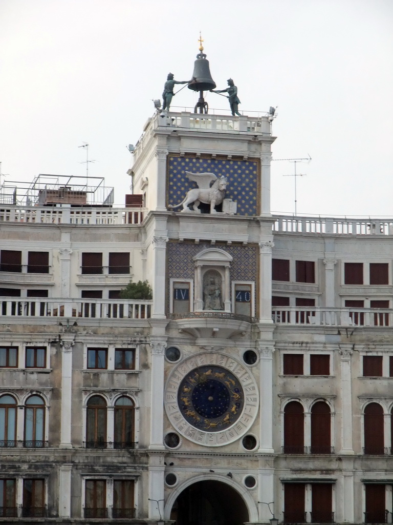 Facade of the Clock Tower at the Piazza San Marco square