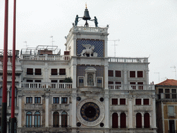 Facade of the Clock Tower at the Piazza San Marco square