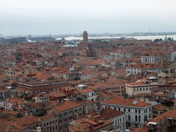 The Basilica di Santa Maria dei Frari church and surroundings, viewed from the Campanile Tower of the Basilica di San Marco church