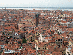 The Campanile Tower of the Chiesa di Sant`Aponal church, under renovation, and surroundings, viewed from the Campanile Tower of the Basilica di San Marco church