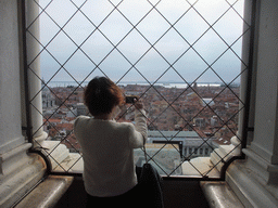 Miaomiao at the Campanile Tower of the Basilica di San Marco church, with a view on the Napoleonic Wing of the Procuraties building and the Santa Maria della Salute church