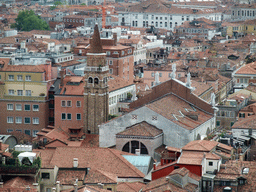 The Chiesa di San Moisè church and surroundings, viewed from the Campanile Tower of the Basilica di San Marco church