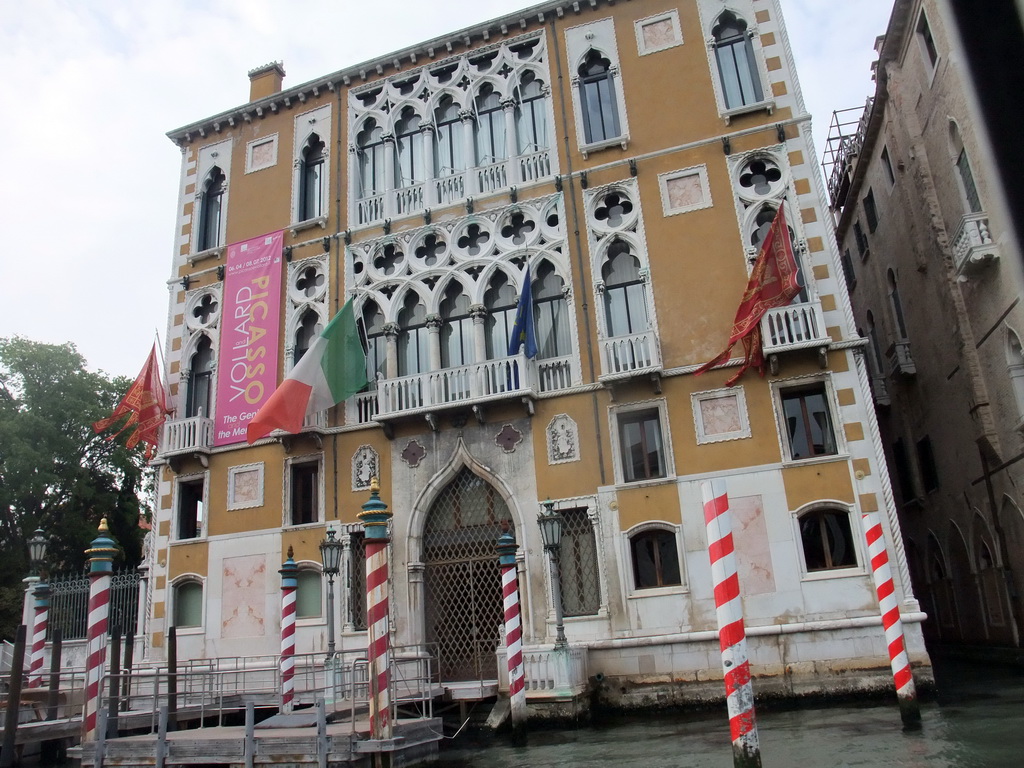 The Palazzo Cavalli-Franchetti palace at the Canal Grande, viewed from the Canal Grande ferry