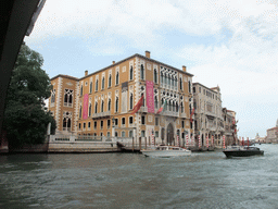 The Palazzo Cavalli-Franchetti palace and the Palazzi Barbaro palace at the Canal Grande, viewed from the Canal Grande ferry