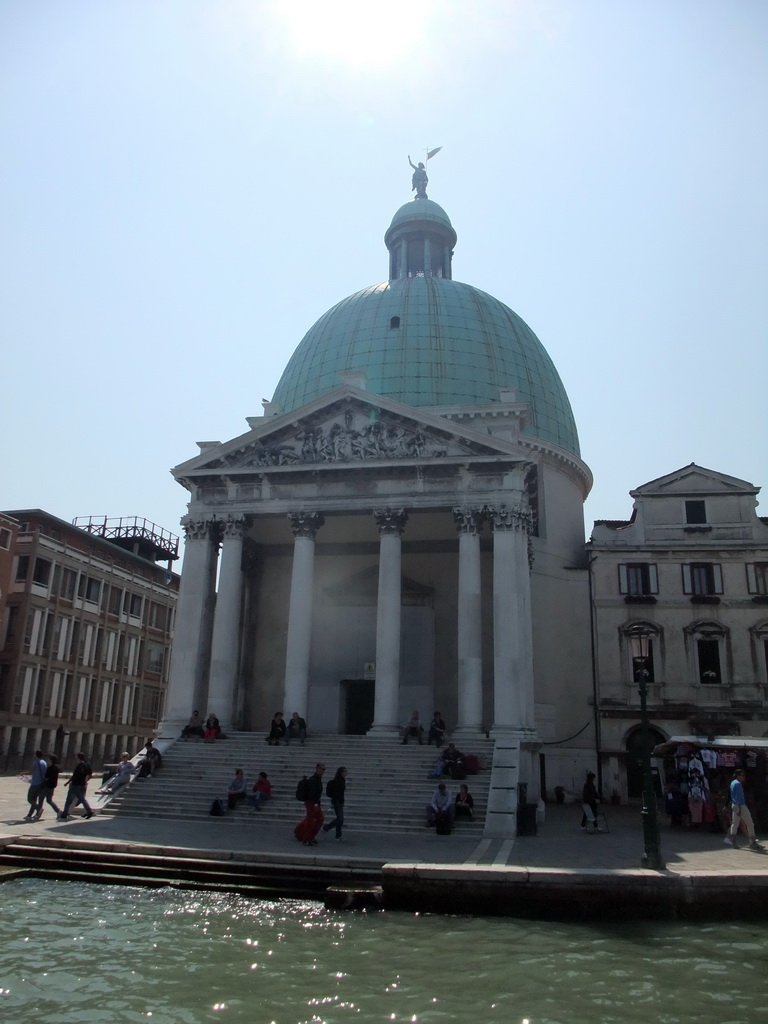 Front of the Chiesa di San Simeon Piccolo church at the Canal Grande