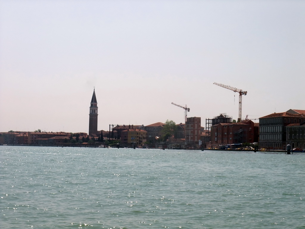 The Castello district and the Chiesa di San Francesco della Vigna church, viewed from the ferry to Murano