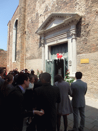 Front gate of the Chiesa di San Pietro Martire church at the Murano islands