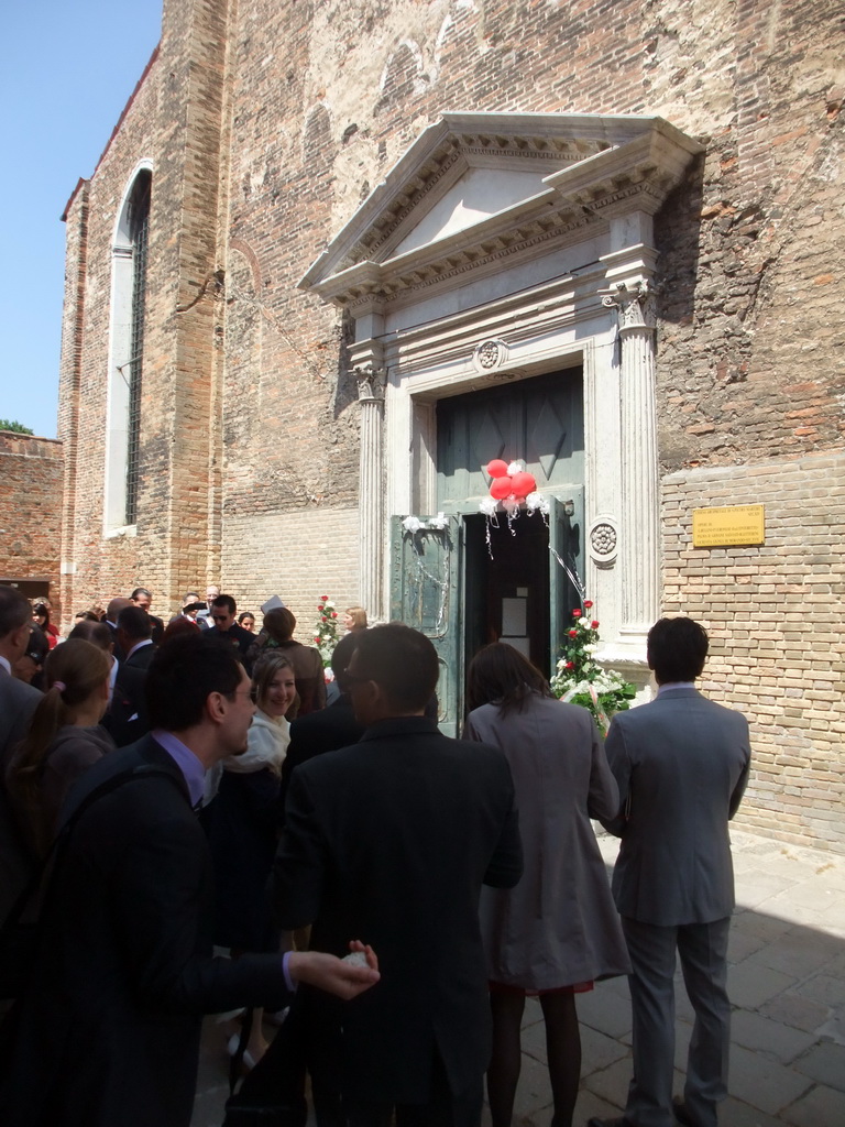 Front gate of the Chiesa di San Pietro Martire church at the Murano islands