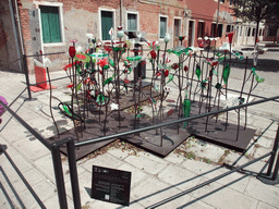 Glass piece of art at the Calle Briati street at the Murano islands