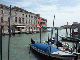 Boats at the Canal di San Donato and the southeast side of the Canal Grande at the Murano islands