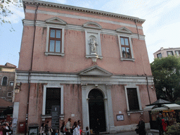 Front of the Scuola dell`Angelo Custode building at the Campo Santi Apostoli square