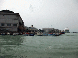 Boats at the northwest side of the Canal Grande, viewed from the ferry