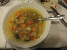 Soup at the Trattoria Rivetta restaurant at the Campiello Santi Filippo e Giacomo square