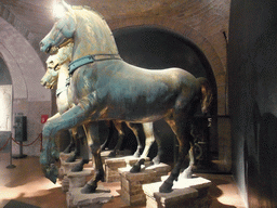 The original Horses of Saint Mark statues, at the narthex of the Basilica di San Marco church