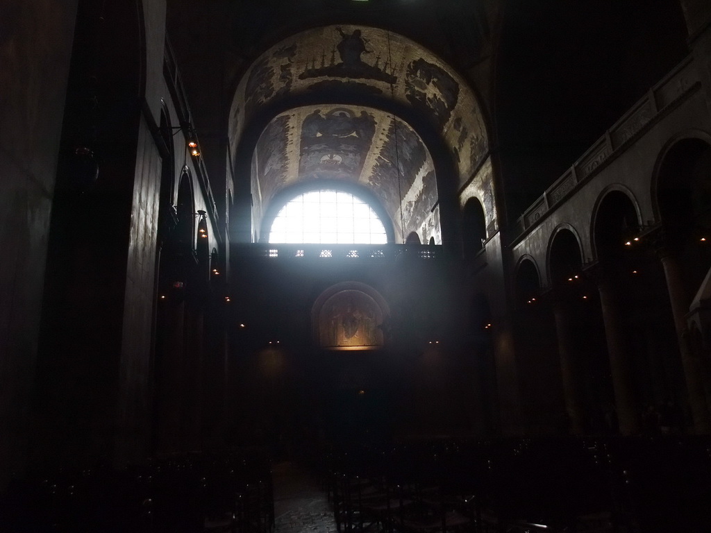 The nave and narthex of the Basilica di San Marco church