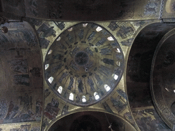 The ceiling of the dome of the Basilica di San Marco church