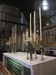 The altar and iconostasis at the apse of the Basilica di San Marco church