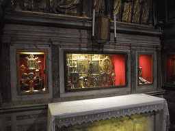 Relics at the treasury of the Basilica di San Marco church