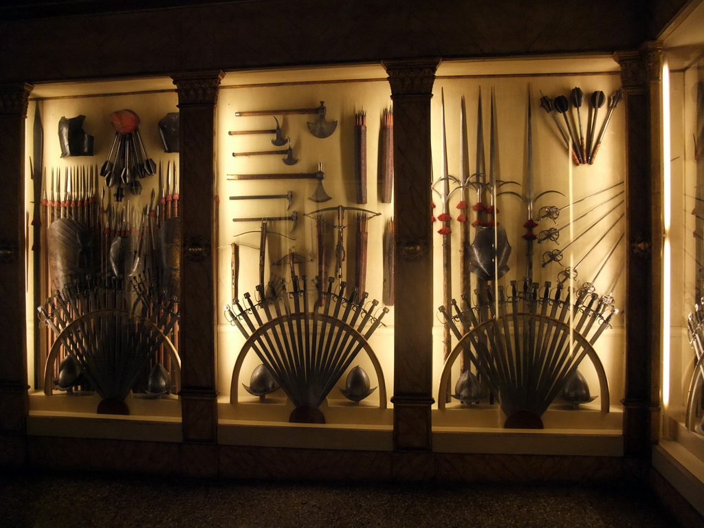 Weapons at the armoury of the Palazzo Ducale palace