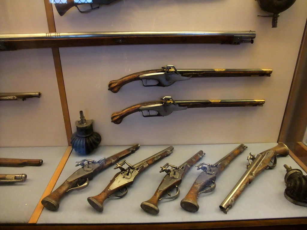 Guns at the armoury of the Palazzo Ducale palace