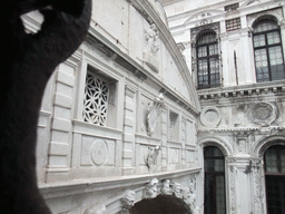 The Ponte dei Sospiri bridge, viewed from a window at the Prigioni Nuove prison