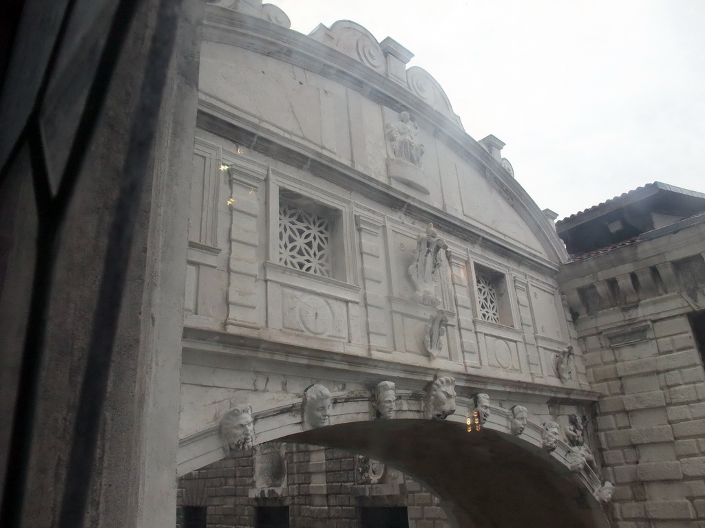 The Ponte dei Sospiri bridge, viewed from the upper floor of the Palazzo Ducale