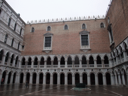 The Courtyard of the Palazzo Ducale palace with one well