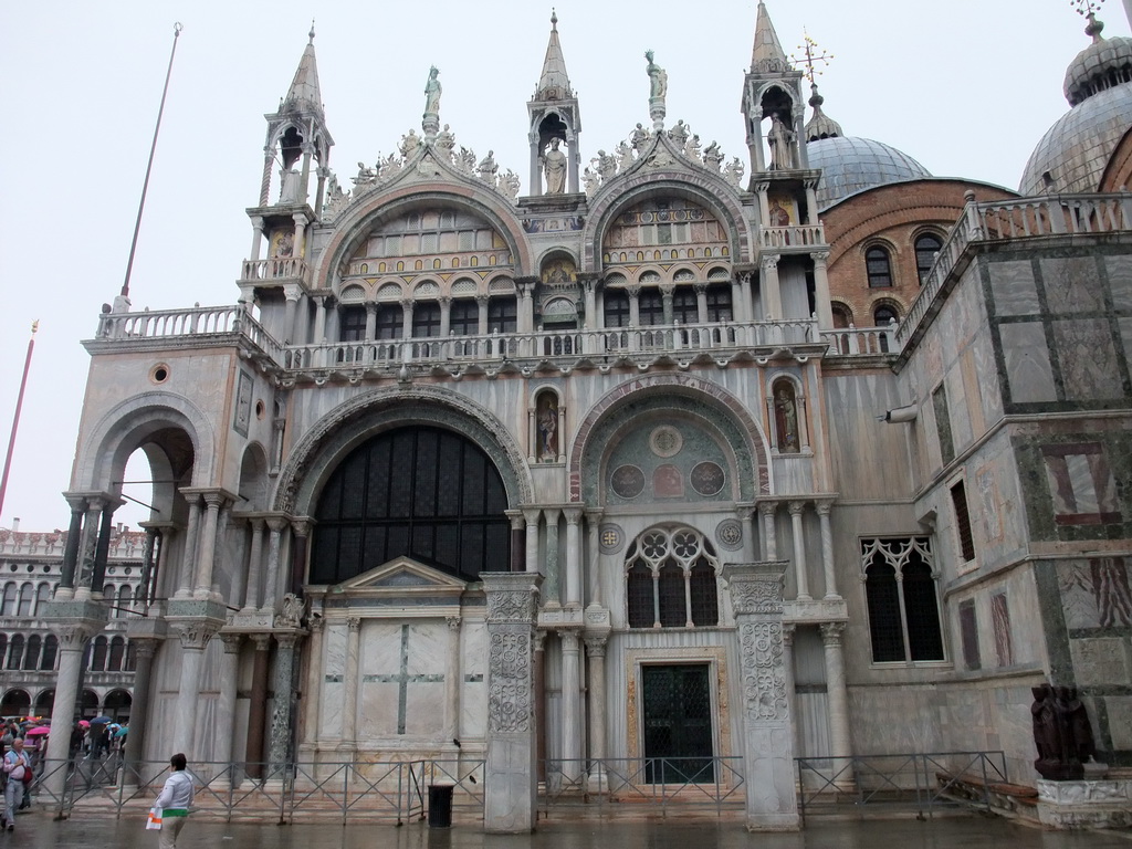 Southwest side of the Basilica di San Marco church at the Piazzetta San Marco square