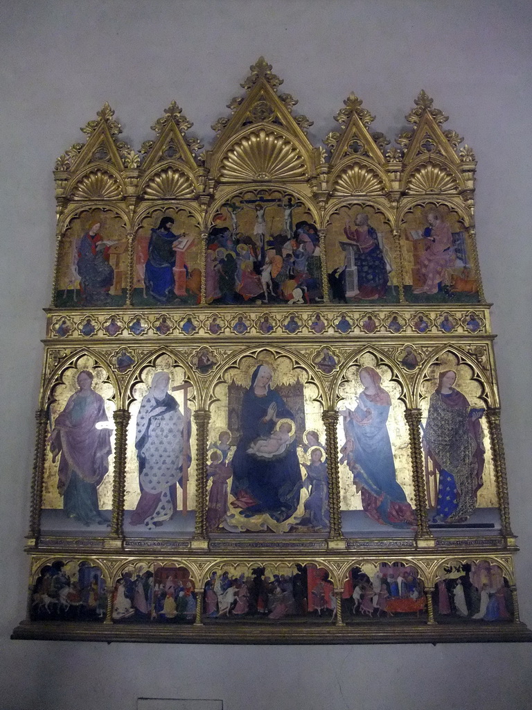Altarpiece `Polittico di Sant`Elena` by Michele di Matteo, at room I of the Gallerie dell`Accademia museum