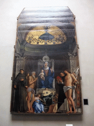 Altarpiece `Pala di San Giobbe` by Giovanni Bellini, at room II of the Gallerie dell`Accademia museum