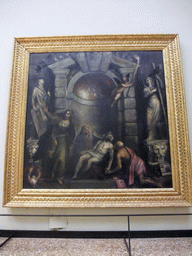 Painting `Pietà` by Tiziano Vecellio, at room X of the Gallerie dell`Accademia museum