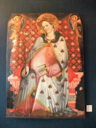 Painting `Madonna del parto e due devoti`, at room XXIII of the Gallerie dell`Accademia museum