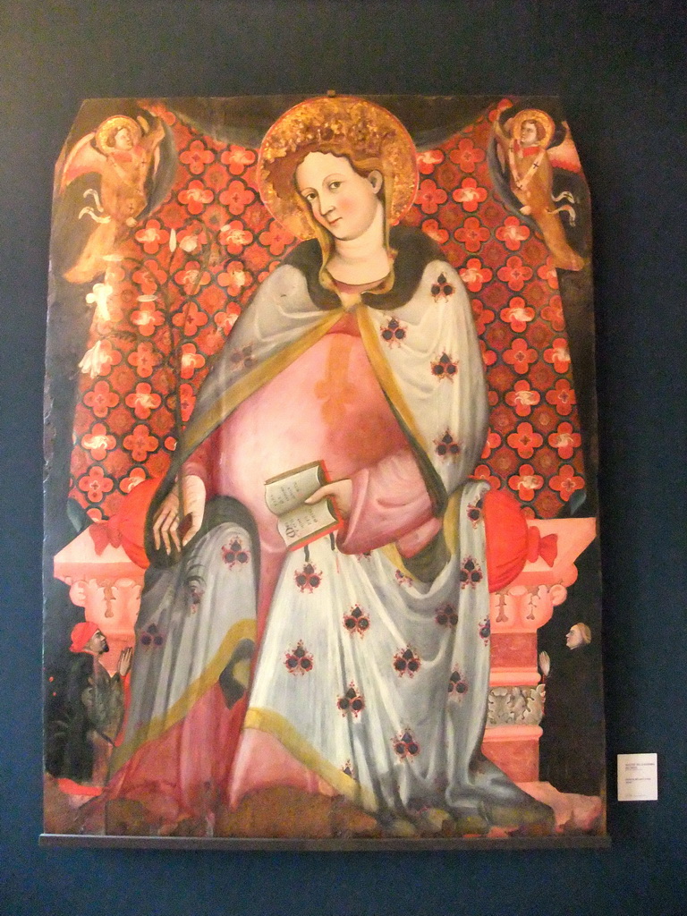 Painting `Madonna del parto e due devoti`, at room XXIII of the Gallerie dell`Accademia museum