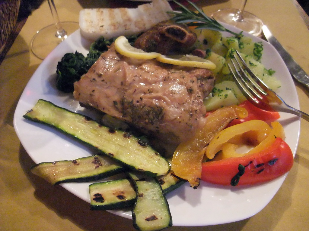 Dinner at a restaurant in the Dorsoduro district